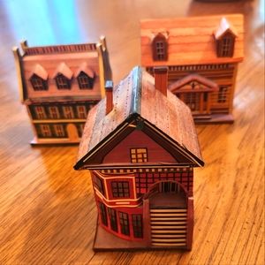 VTG Meow Reo Wheat Straw House Trinket Boxes (Set of 3)